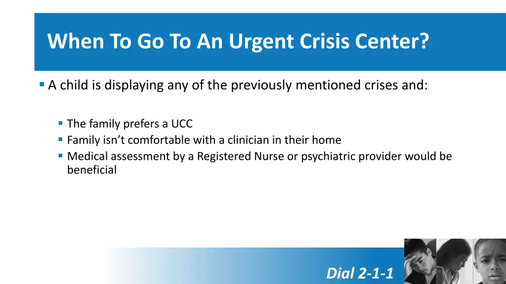 when to go to an urgent crisis center