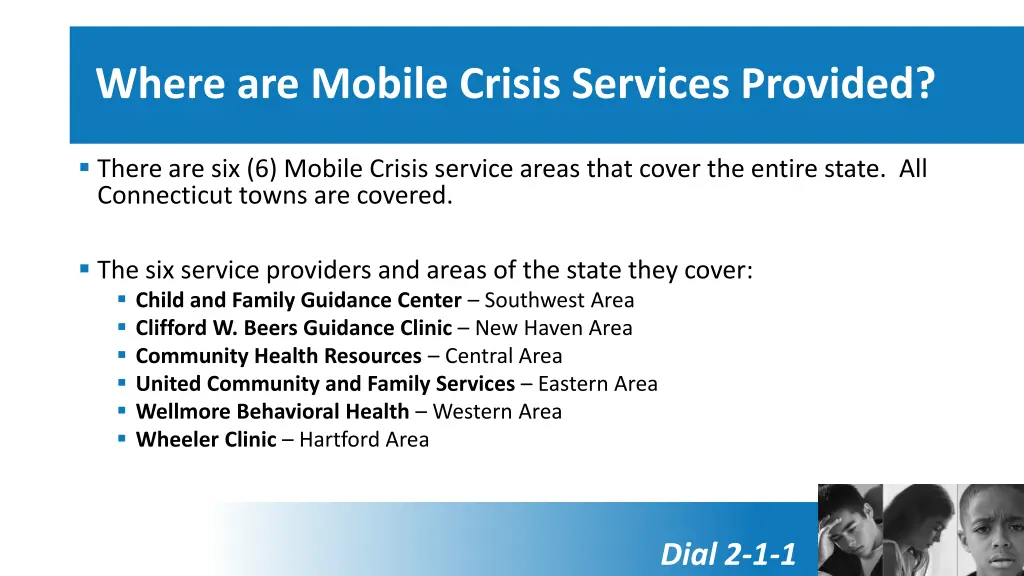 where are mobile crisis services provided 1