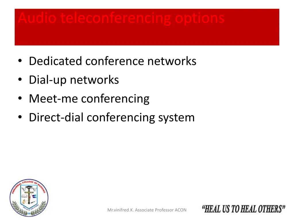 audio teleconferencing options