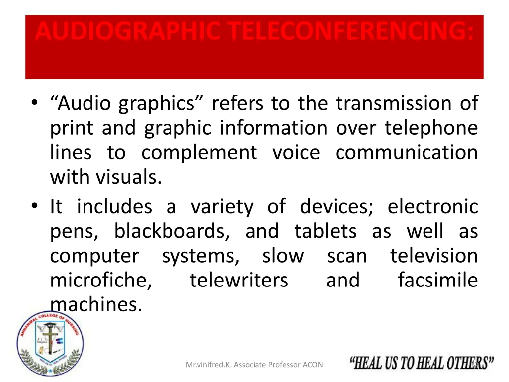 audiographic teleconferencing