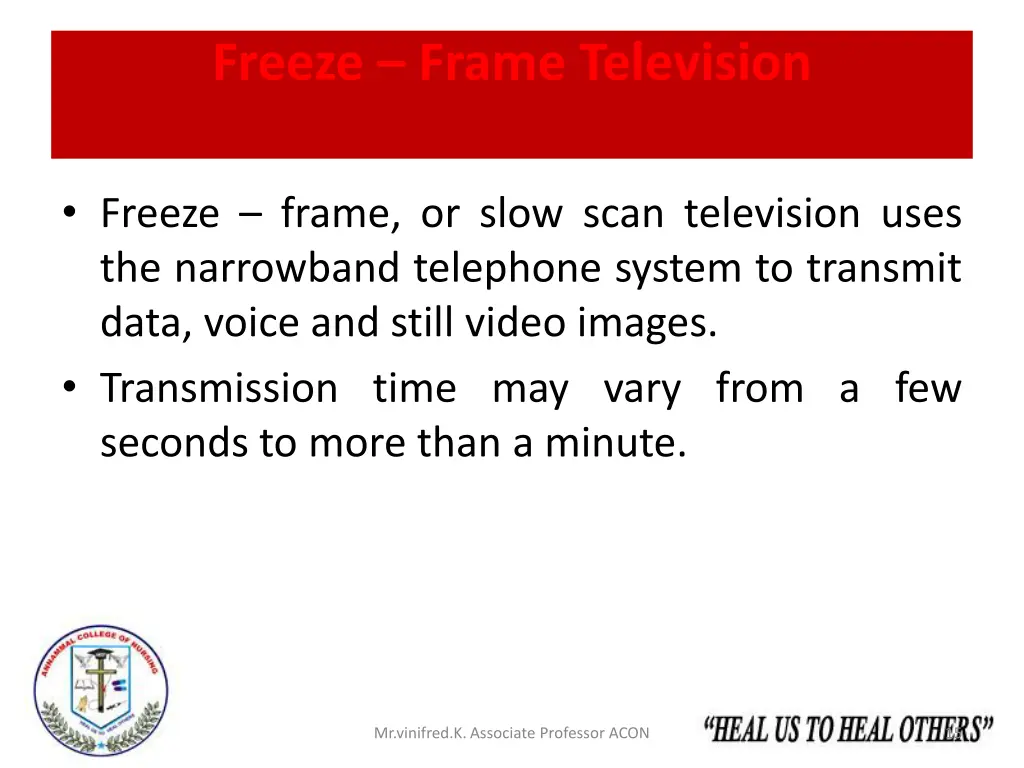 freeze frame television