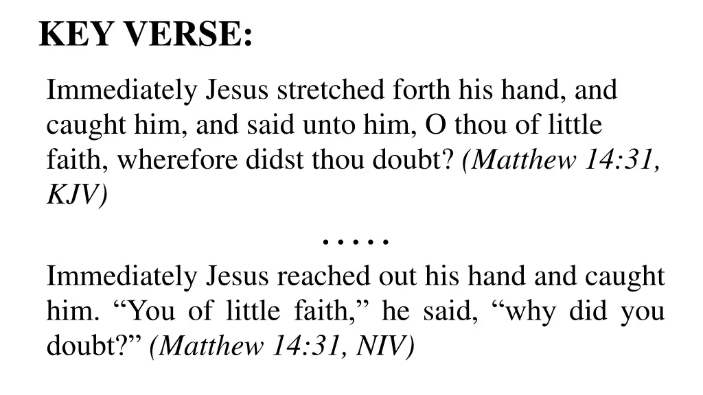key verse