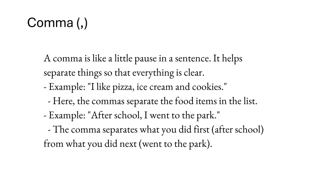 comma