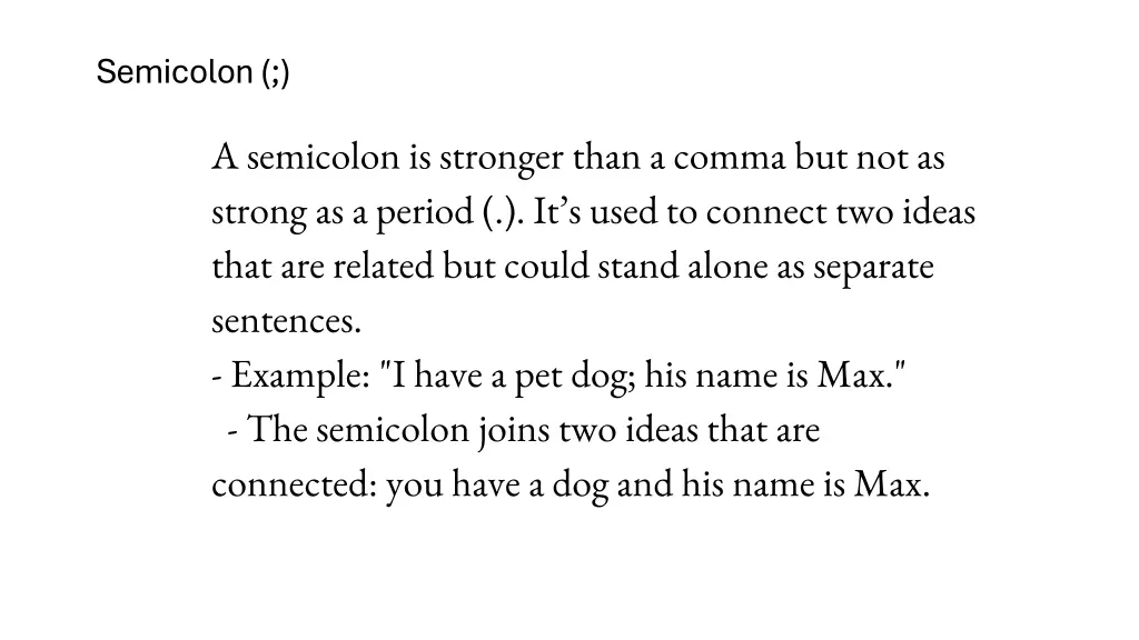 semicolon