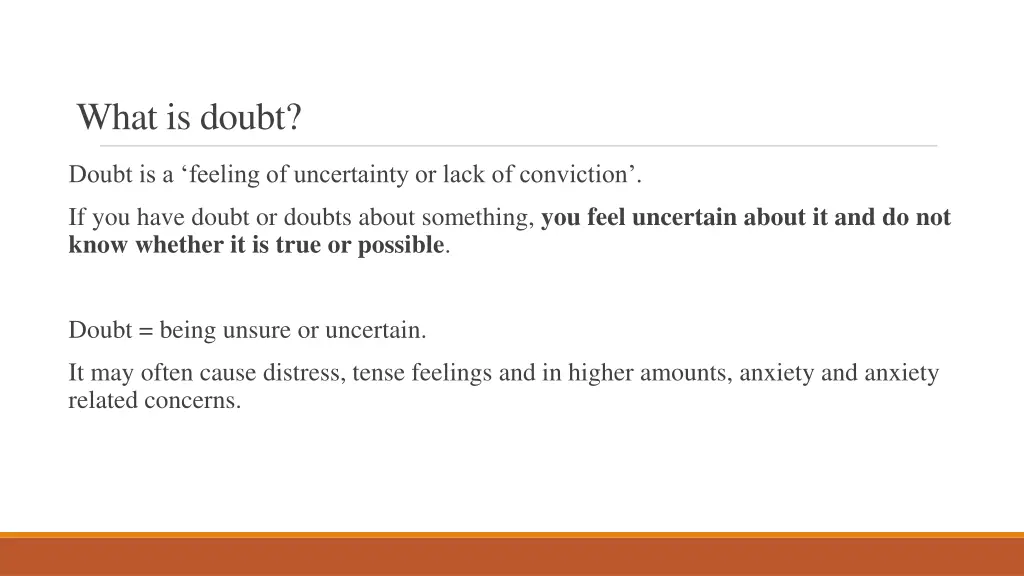 what is doubt