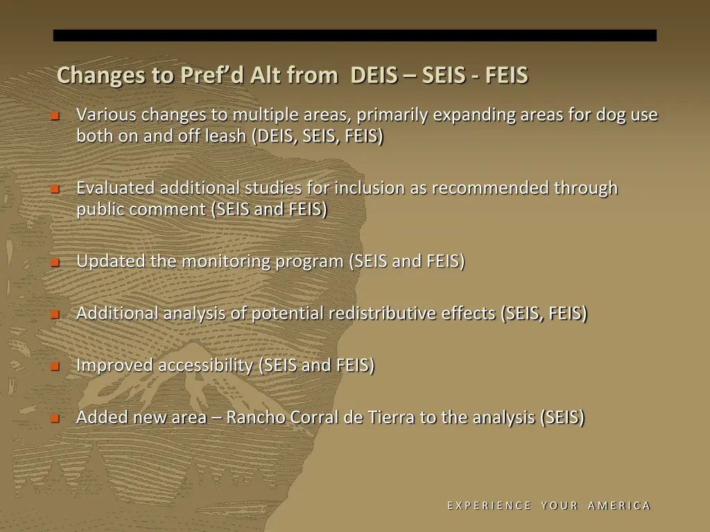changes to pref d alt from deis seis feis
