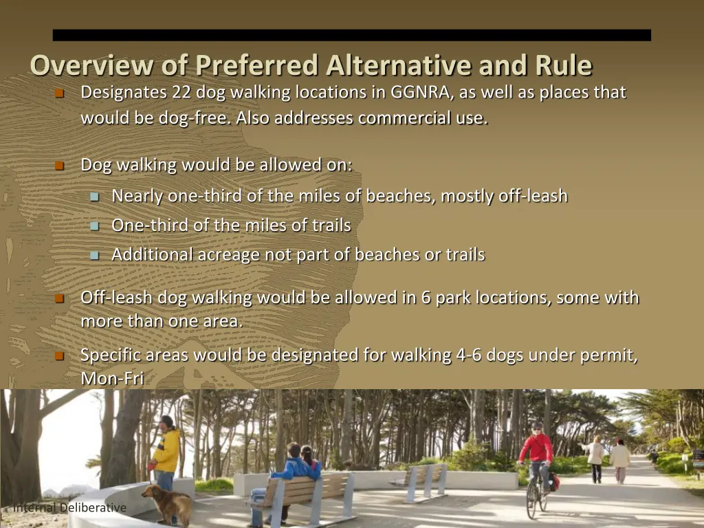 overview of preferred alternative and rule