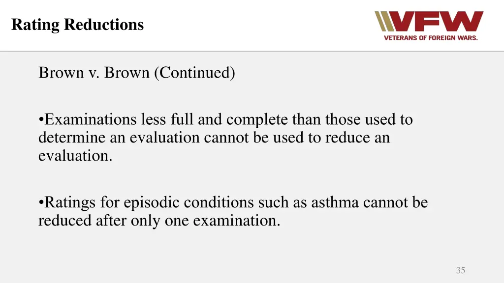 rating reductions 1