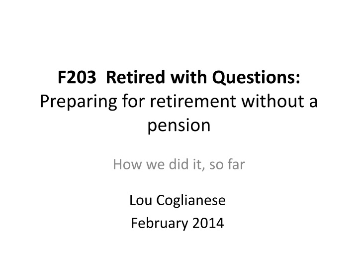 f203 retired with questions preparing