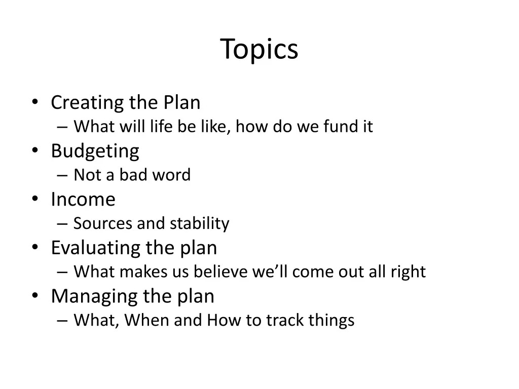 topics