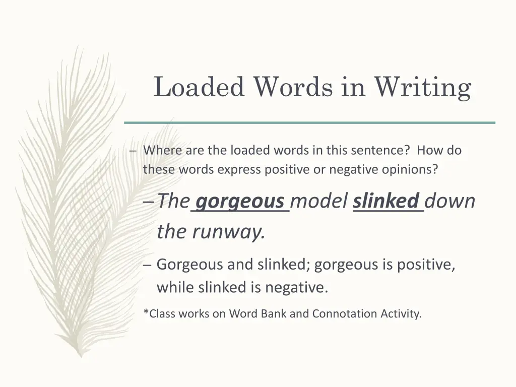 loaded words in writing