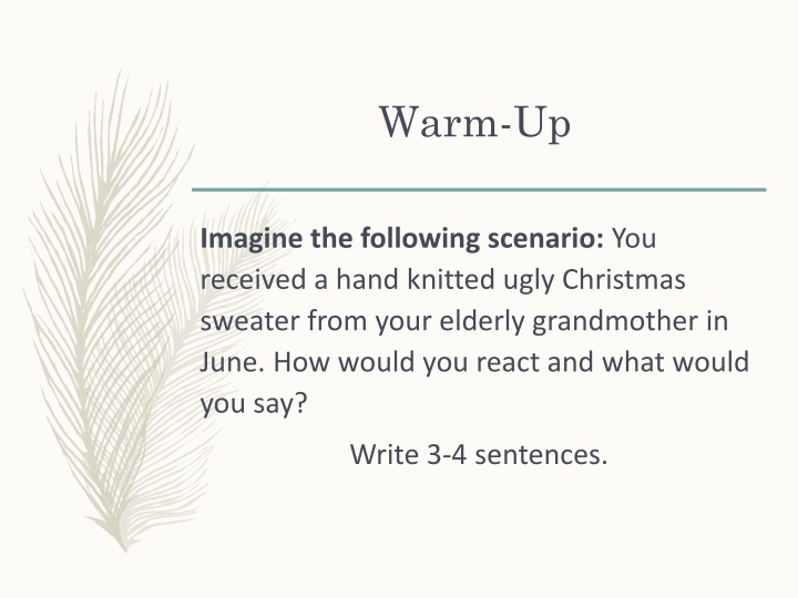 warm up