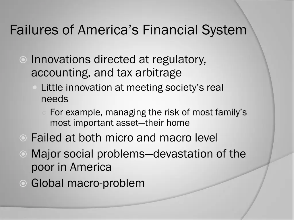 failures of america s financial system 1