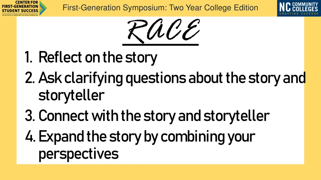 first generation symposium two year college 6