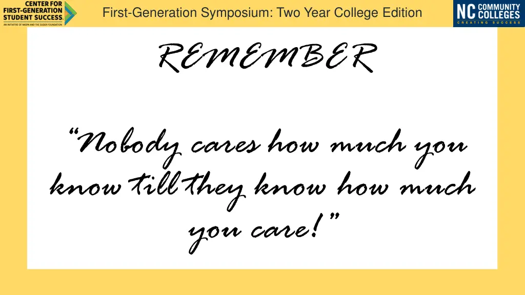 first generation symposium two year college 7