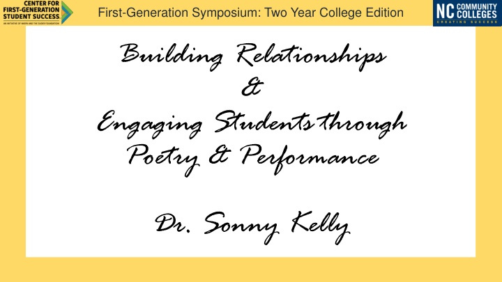 first generation symposium two year college
