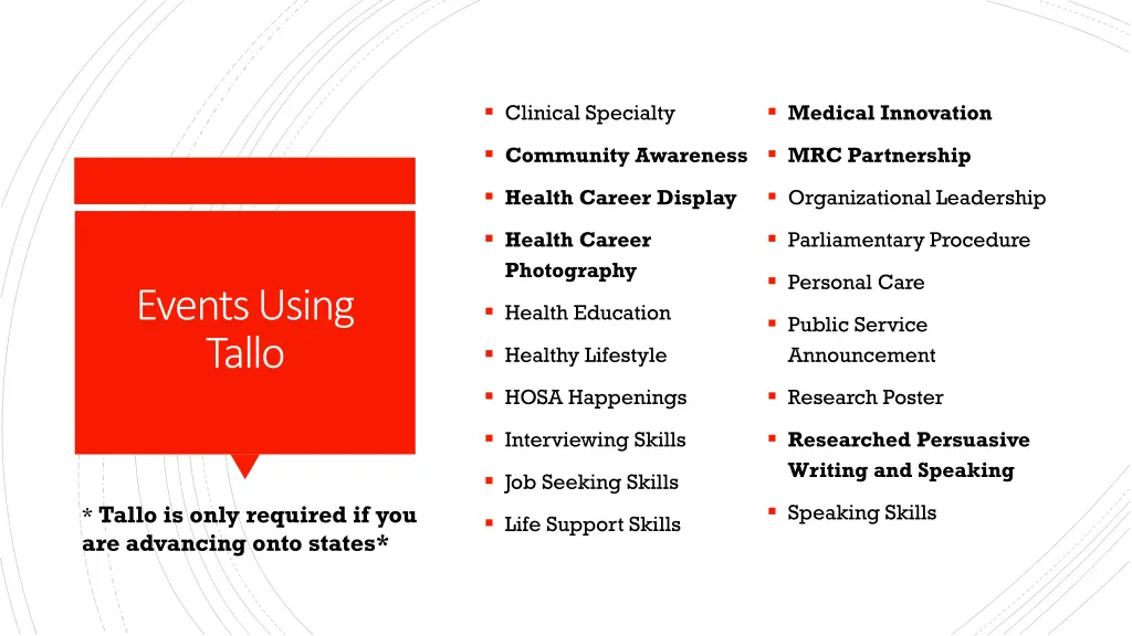 clinical specialty