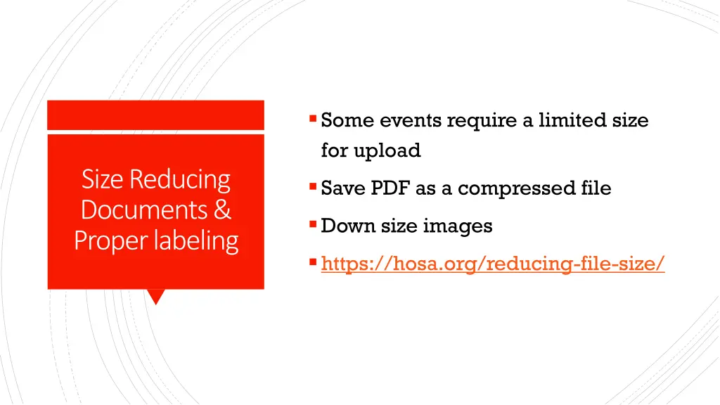 some events require a limited size for upload