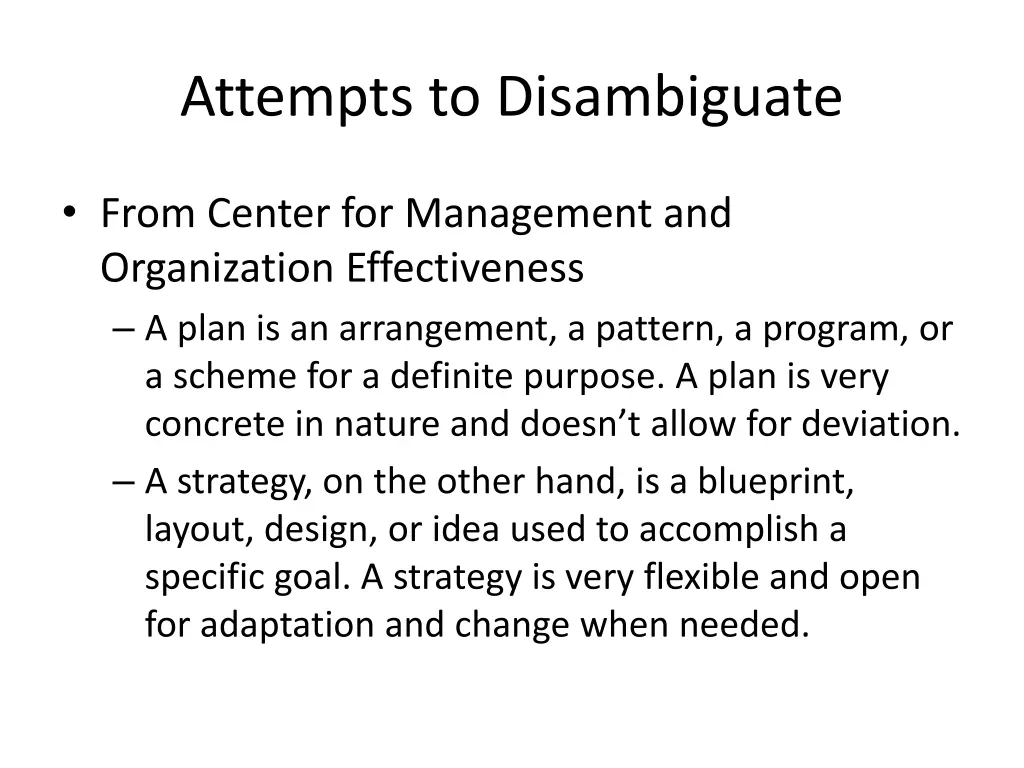 attempts to disambiguate