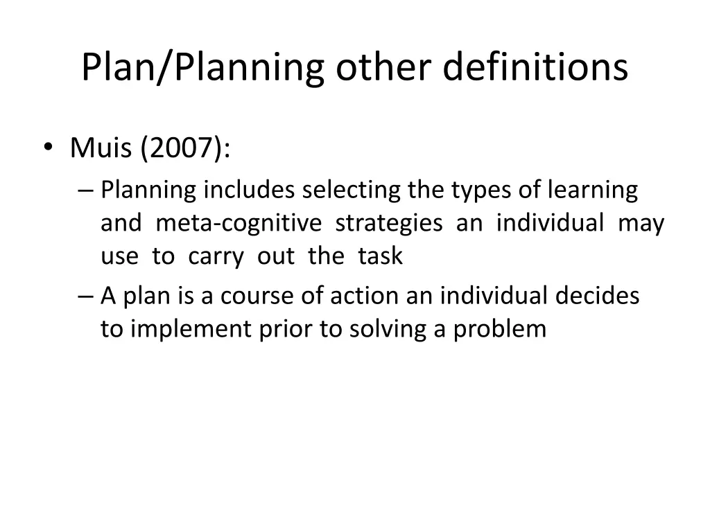 plan planning other definitions 1