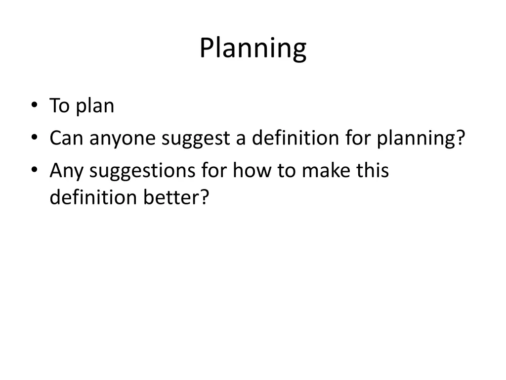 planning 1