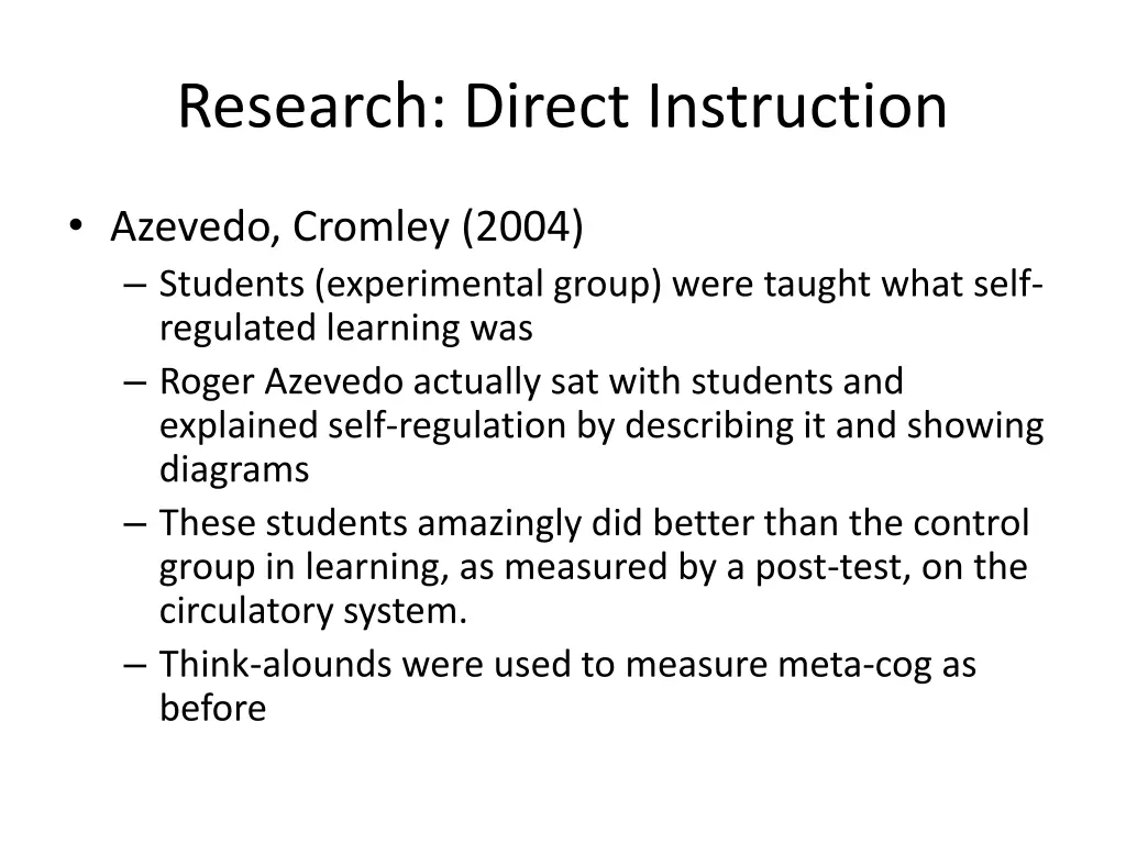 research direct instruction