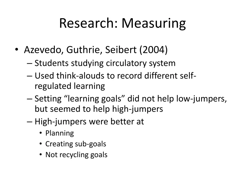 research measuring
