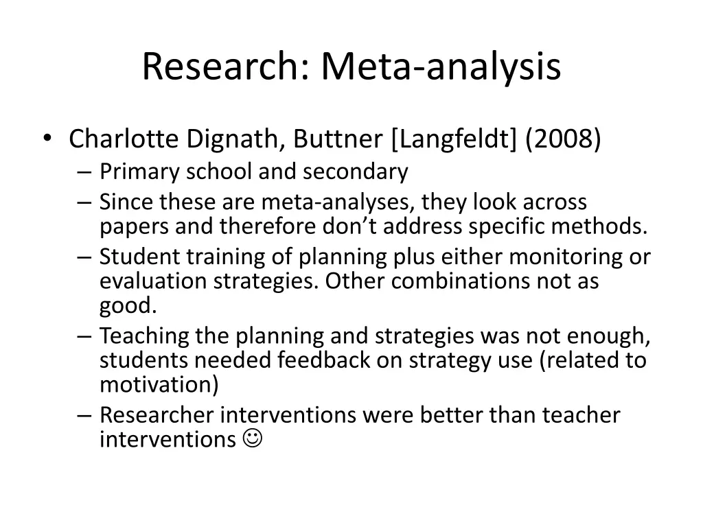 research meta analysis