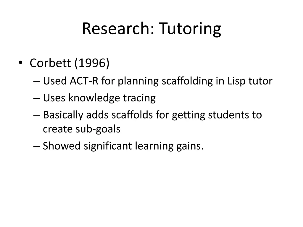 research tutoring