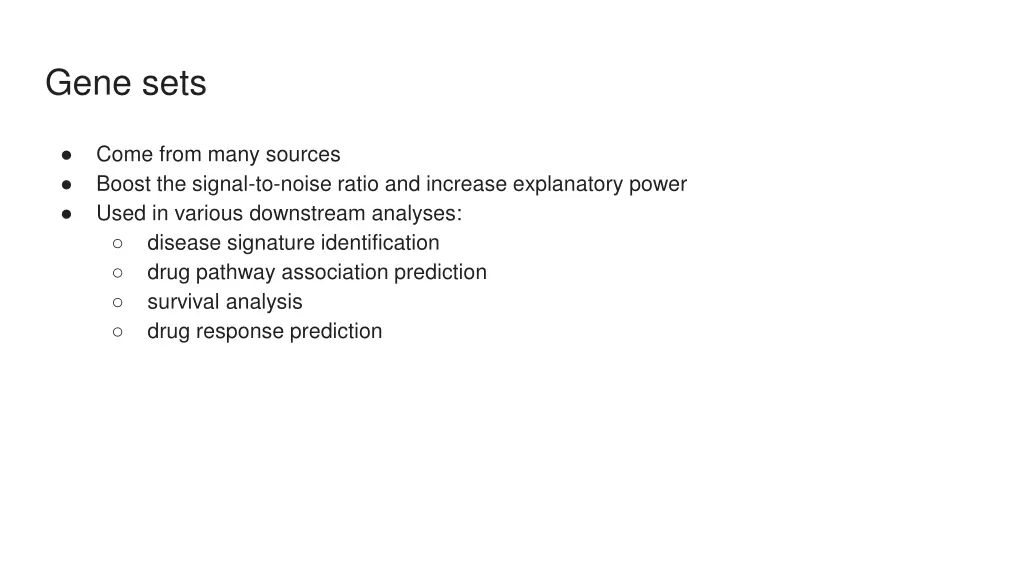 gene sets