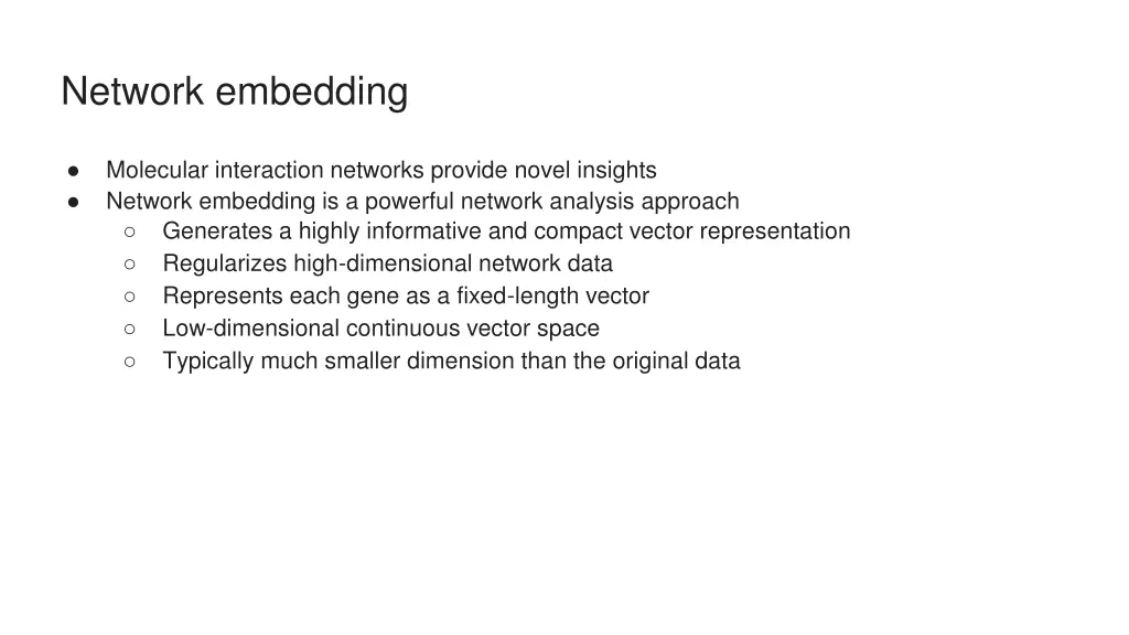 network embedding