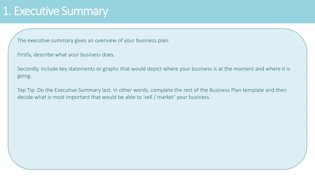 1 executive summary 1 executive summary