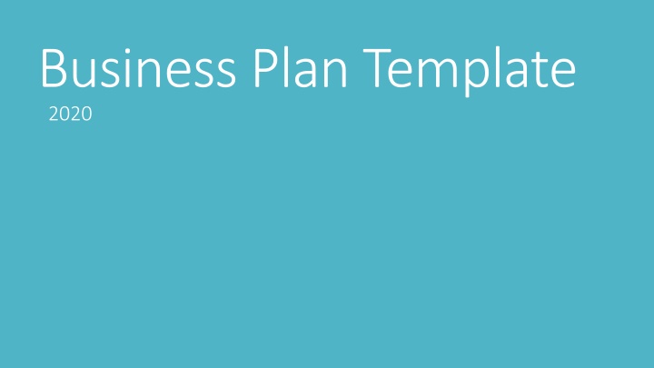 business plan template 2020