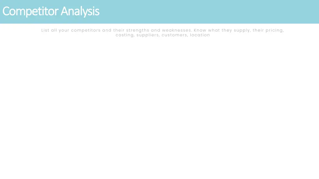 competitor analysis competitor analysis