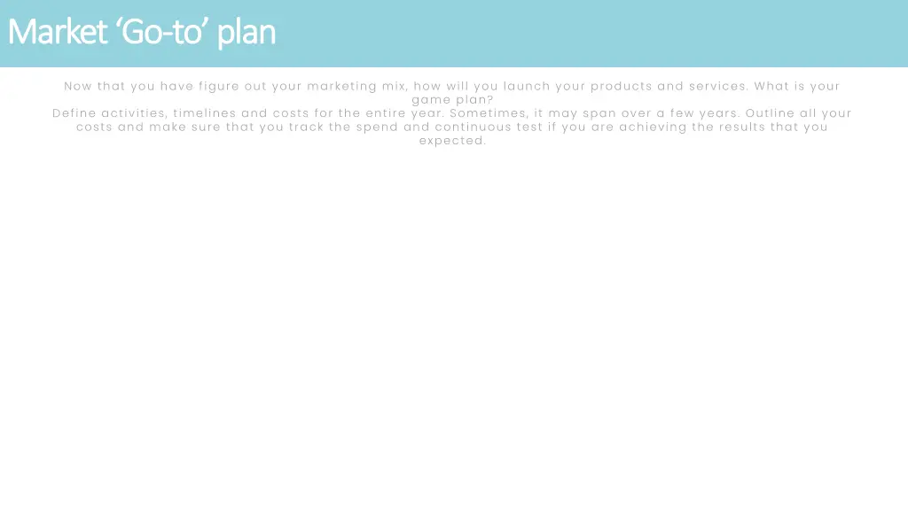 market go market go to plan