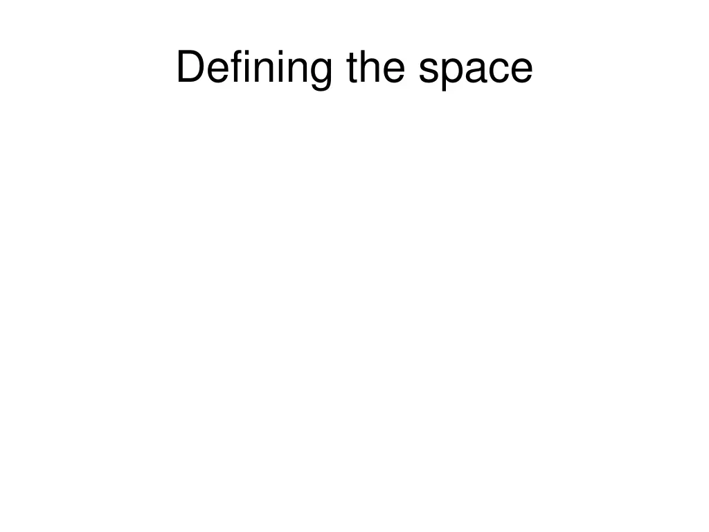defining the space