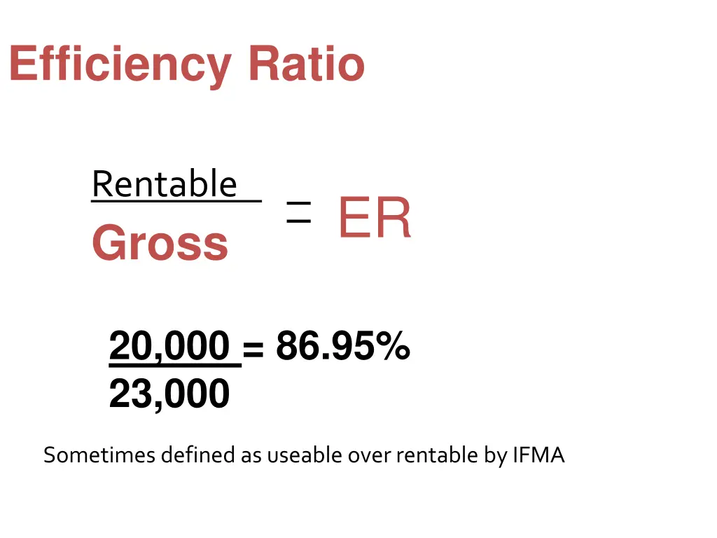 efficiency ratio