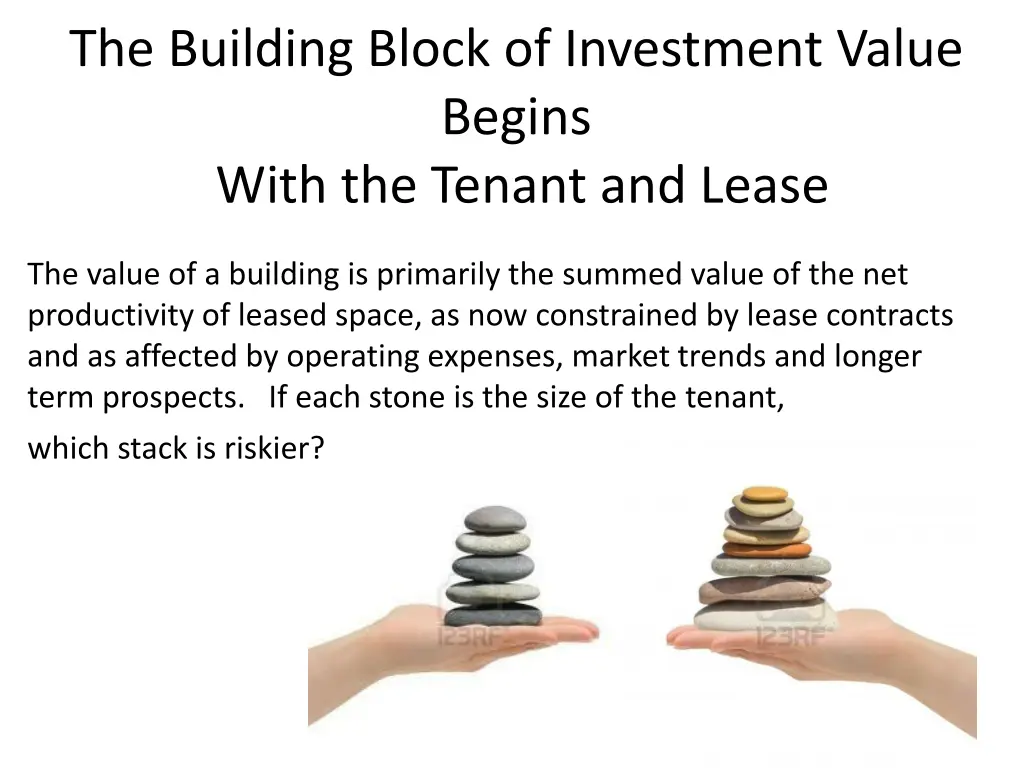 the building block of investment value begins