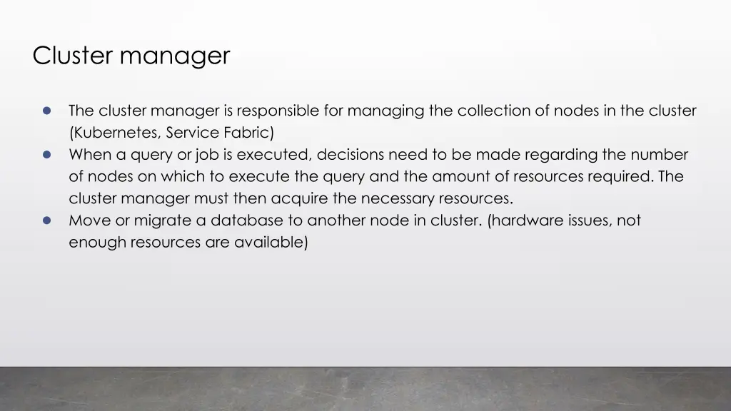 cluster manager