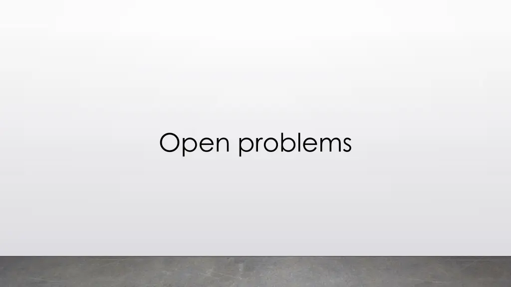 open problems