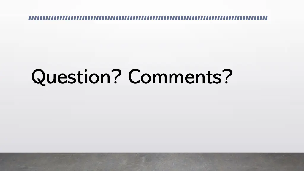 question comments
