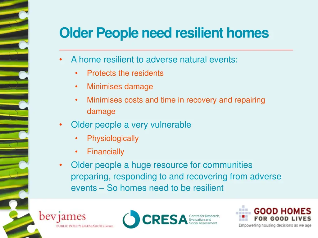 older people need resilient homes