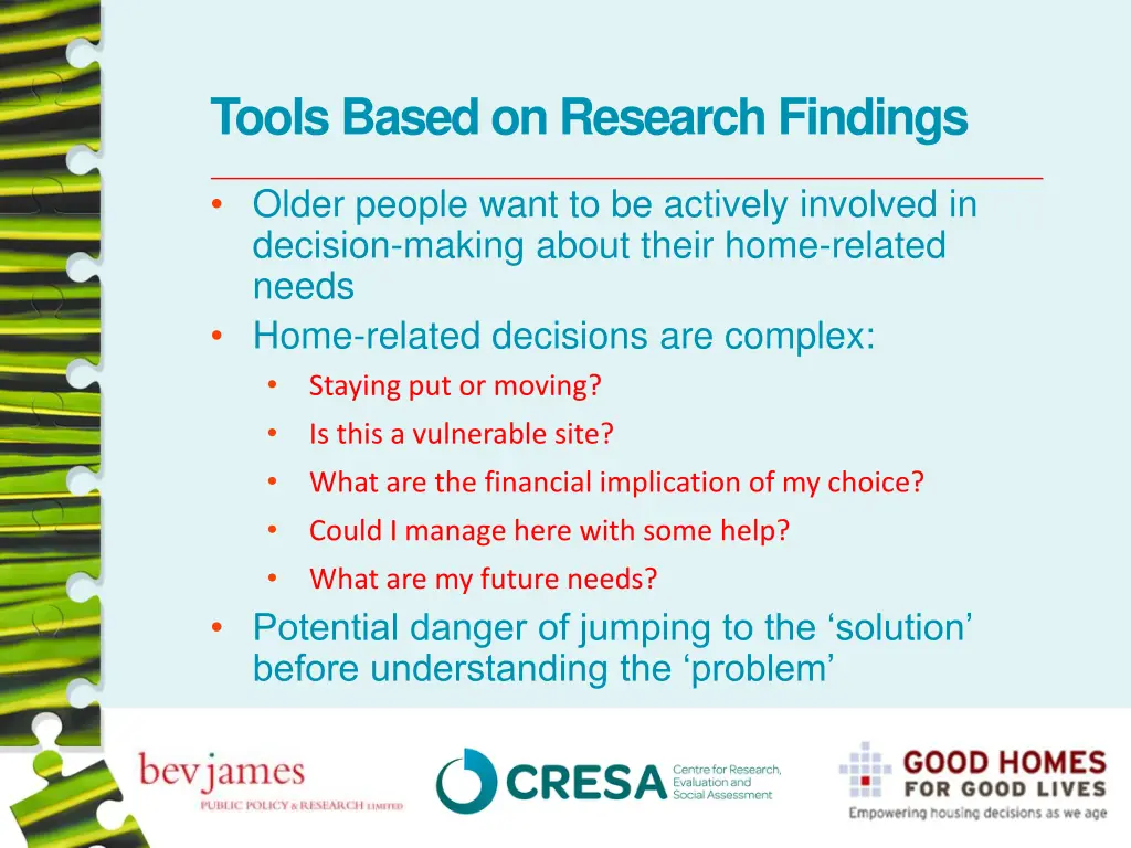 tools based on research findings
