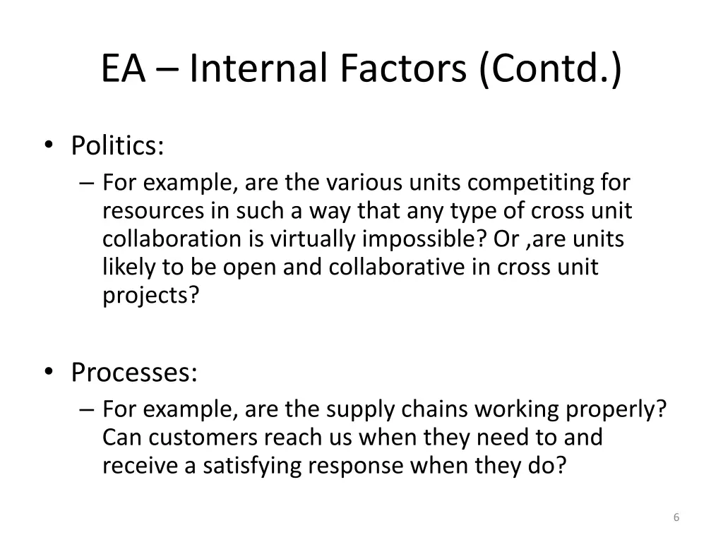 ea internal factors contd 1