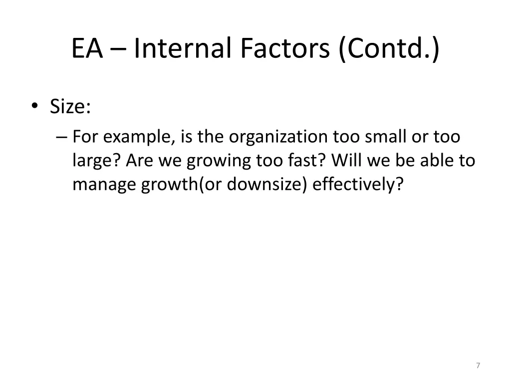 ea internal factors contd 2