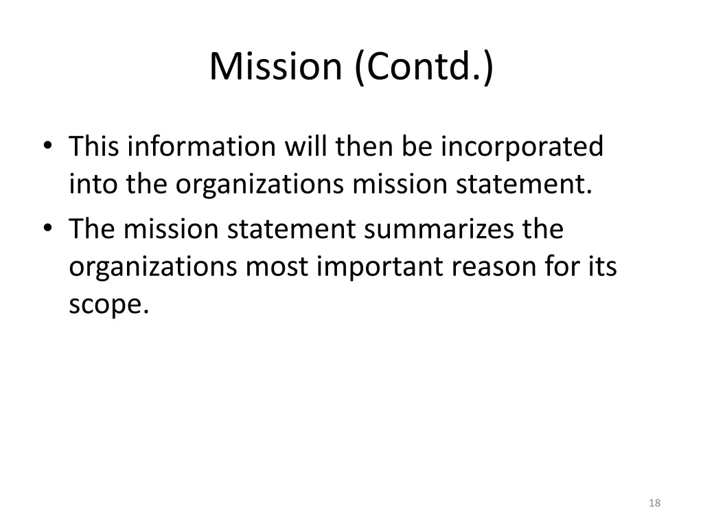 mission contd