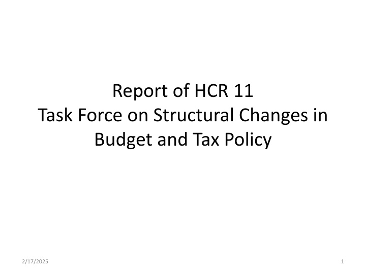 report of hcr 11