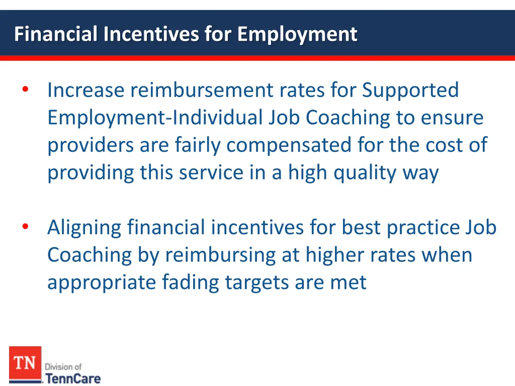 financial incentives for employment