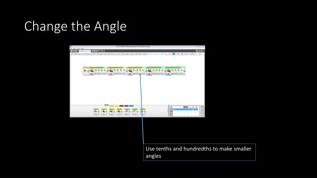 change the angle