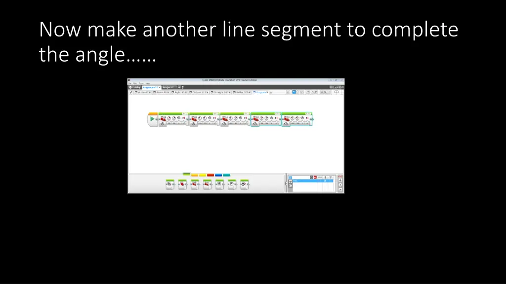 now make another line segment to complete